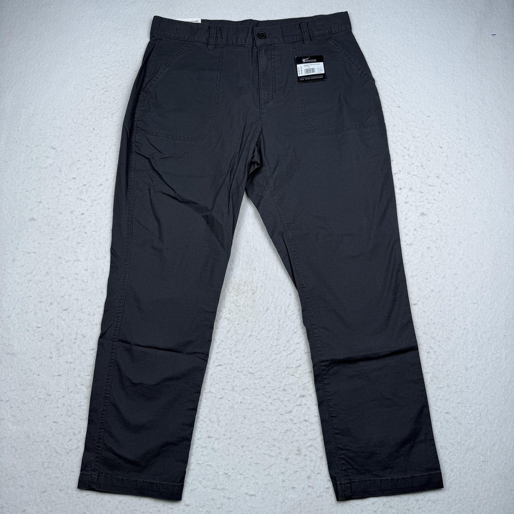 Eddie Bauer Pants Womens 10 Gray WR Adventure Ripstop Ankle Water Resistant